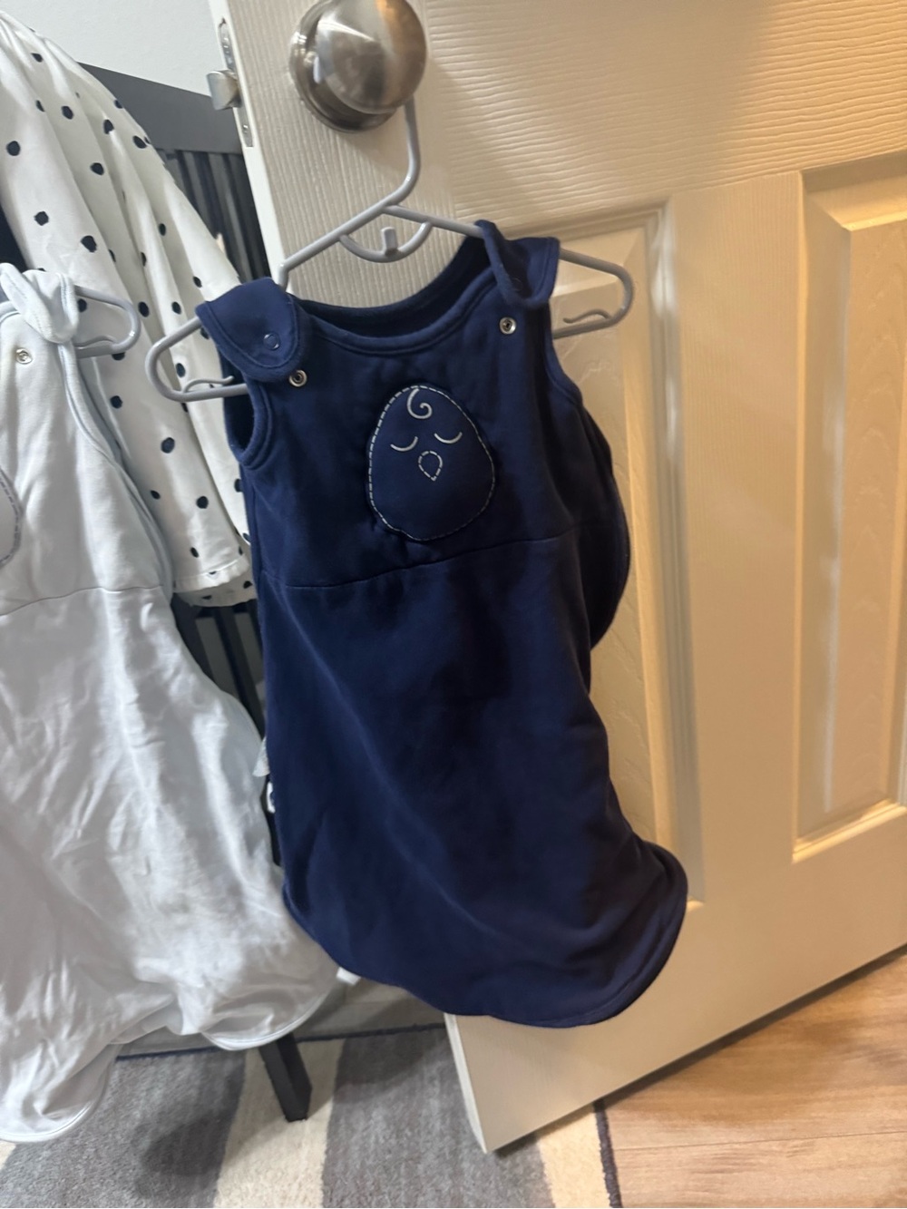 Nested bean weighted Navy Baby Sleep Sack